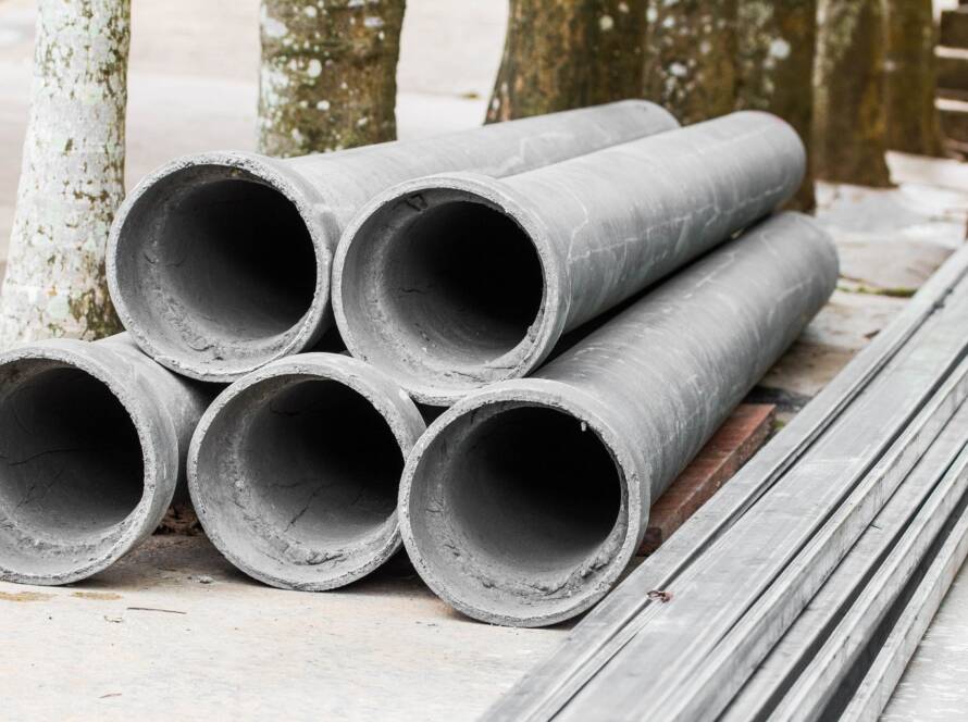 Retirando bajantes de amianto Viso Desamianta en una obra